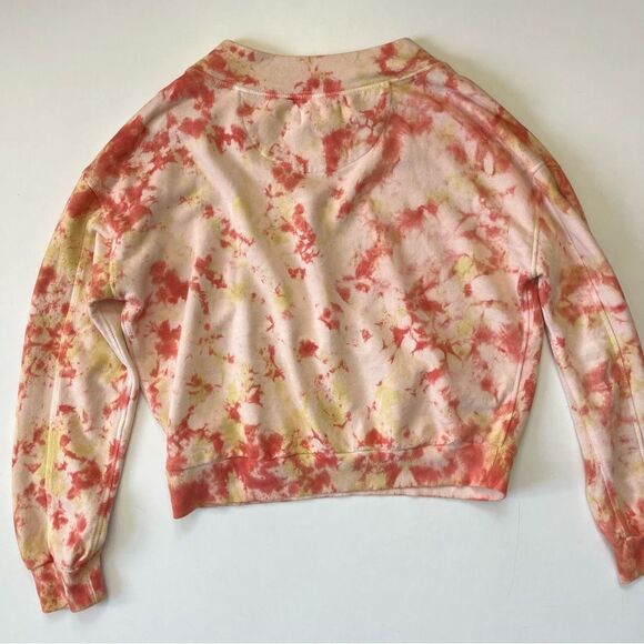 Women's Tie-Dye Sweatshirt - Orange and Pink - Picture 4 of 7